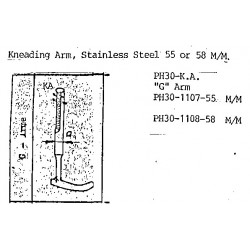Kneading 'G' Arm Assy SS 55M/M
